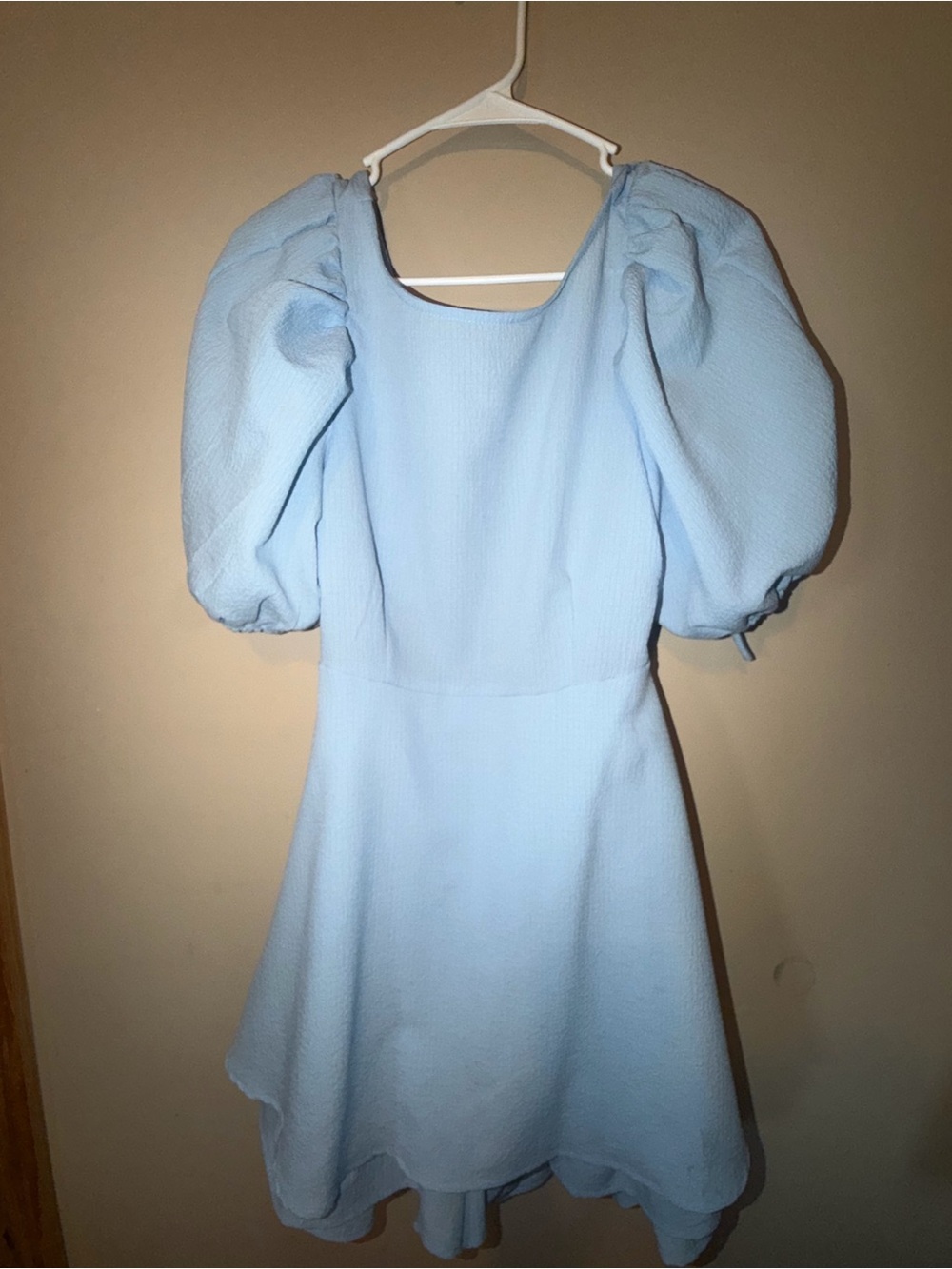 Altar’d State Light Blue Puff Sleeve Party Dress